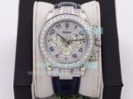 R7 Factory Swiss Replica Rolex 116599 Daytona Paved Diamond Watch Blue Leather Strap 40MM